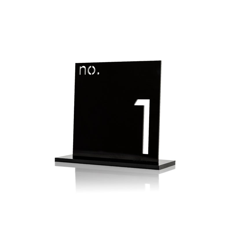 black acrylic table numbers
