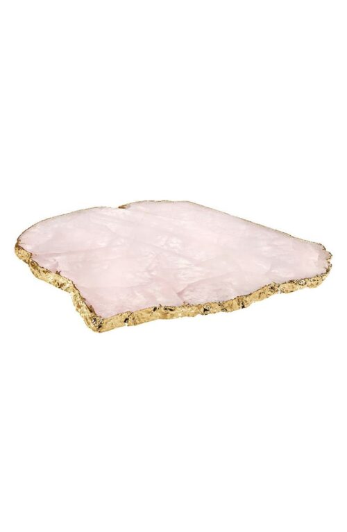 Pink Agate Serving Tray agate decor rental chicago